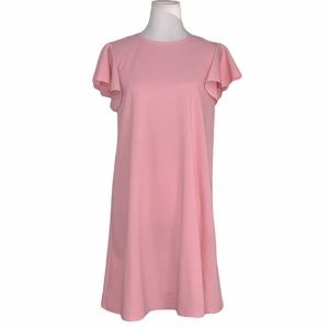 Tash + Sophie open petal sleeve pink shift dress